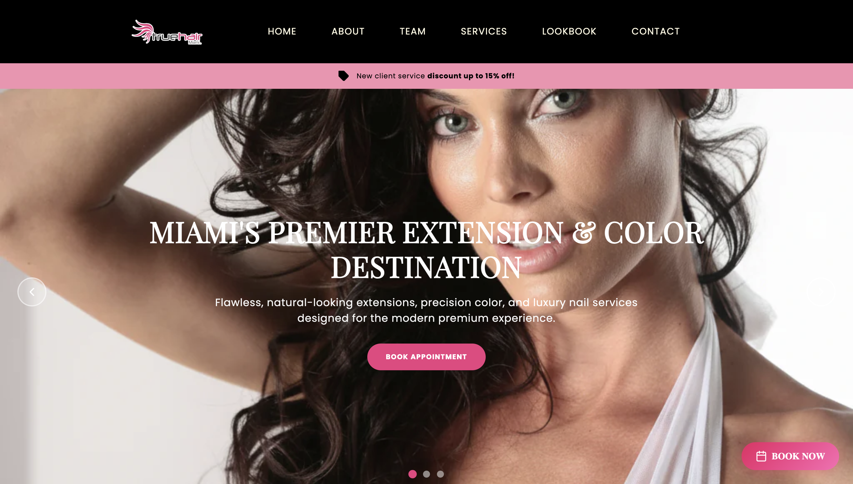 True Hair Miami homepage redesigned by VICE305
